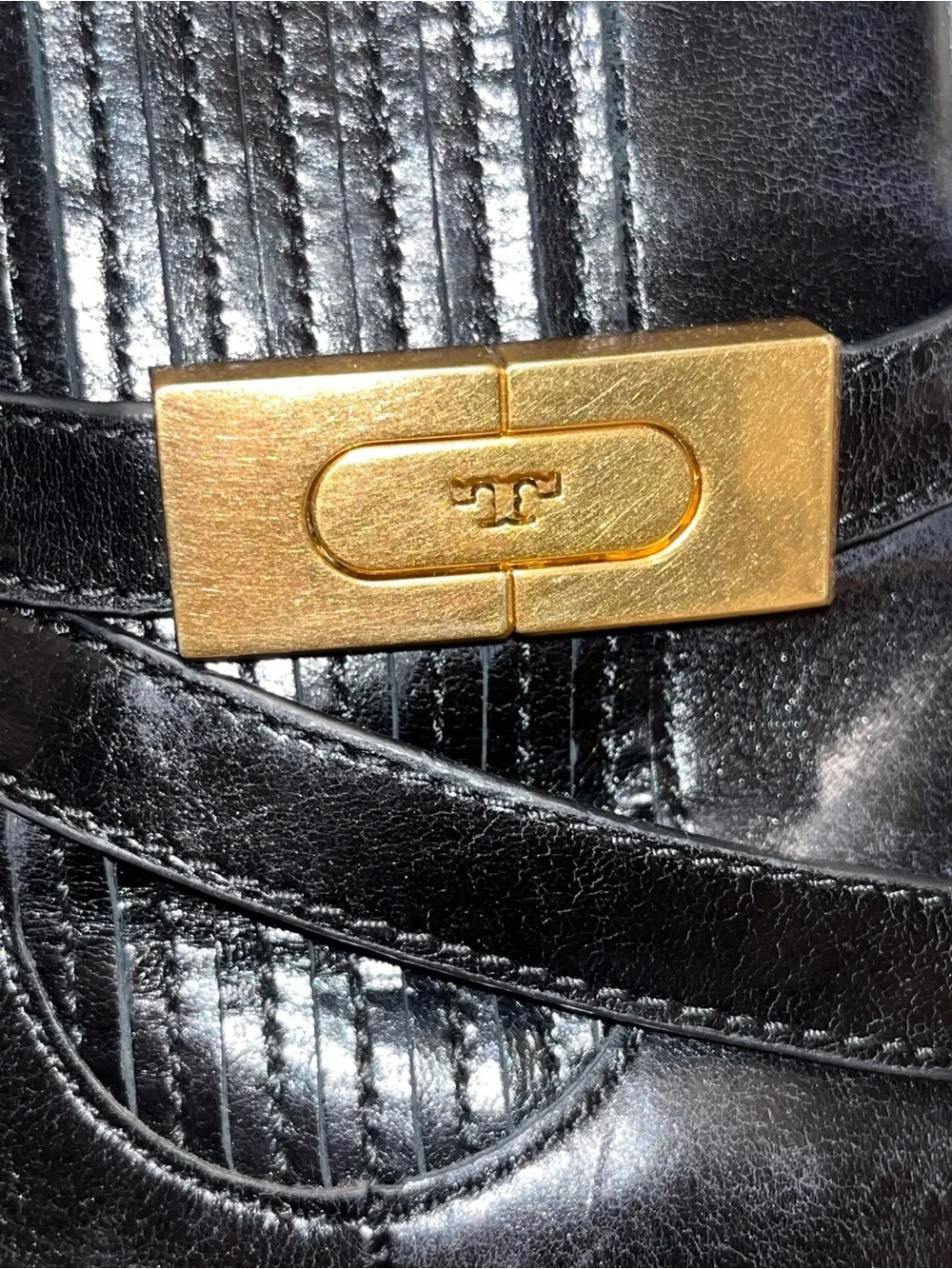 TORY BURCH T Hardware leather Chelsea boots in Perfect Black